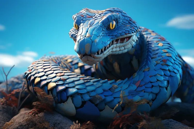 What does dreaming of a blue snake mean?