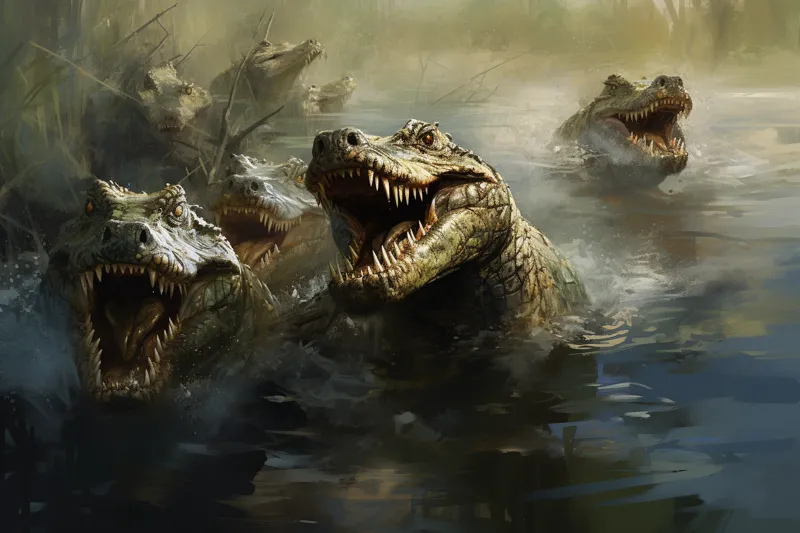 What does it mean to dream of crocodiles in dirty water?