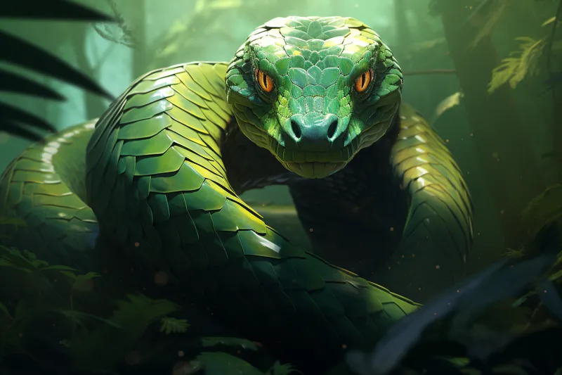 What does it mean when you dream of a green snake chasing you?