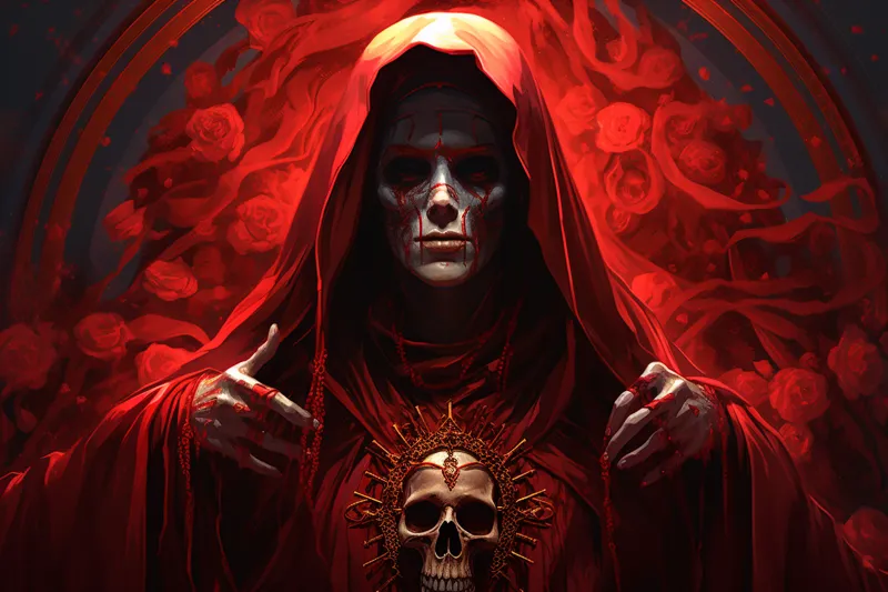 What does dreaming of a red Santa Muerte mean?